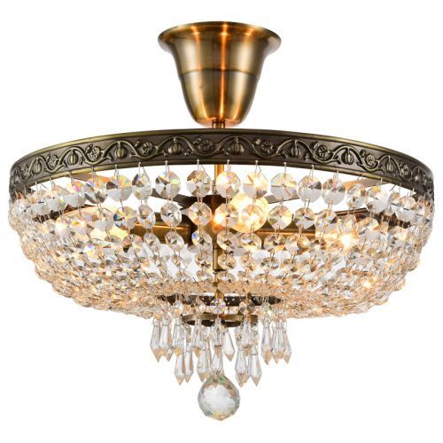 Люстра на штанге Natali Kovaltseva Rococo (Роцоцо) ROCOCO 81407/4C ANTIQUE