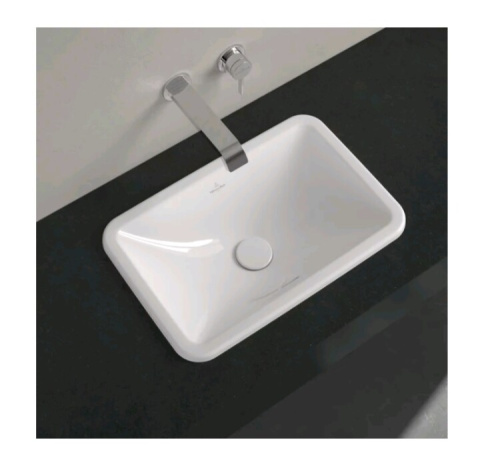 Раковина из сантехнического фарфора Villeroy Boch Loop&Friends 4A640001 51х34 встраиваемая цвет белый