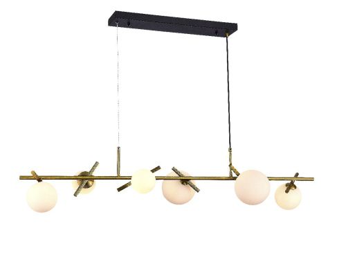 Люстра подвесная iLamp Golden (Голден) 2134-6L BR+MBK