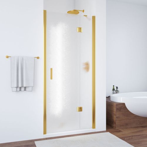 Душевая дверь Vegas-Glass AFP TUR+NOVO AFP TUR NOVO h1890 90 09 02 R 90х190 стекло рифленое профиль золото