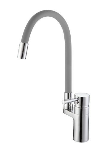 Смеситель для кухни D-Lin D157315-2 на мойку хром/серый