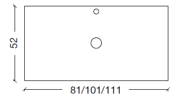 Столешница Armadi Art NeoArt 877-100 101х52 накладная цвет белый мрамор - фото 2