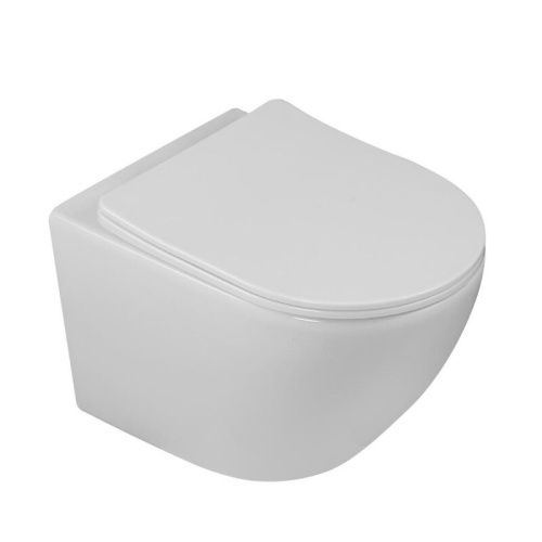 Унитаз подвесной MILLEAU MYL038SGW VORTEX MYL038SGW белый с сиденьем микролифт безободковый смыв торнадо