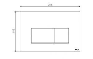 Клавиша смыва механическая Oli STREAM 641506 цвет хром матовый - фото 2