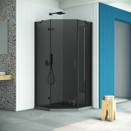 Душевой уголок Vegas-Glass AFA-Pen Retta AFA-Pen Retta 90 02М 07 L 90х90 стекло тонированное профиль черный без поддона