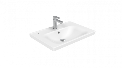 Раковина из сантехнического фарфора Creavit Eksen EK065-00CB00E-0000 65х45 накладная цвет белый