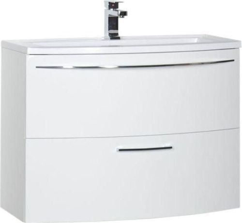 Тумба с раковиной De Aqua Лонг 00167099 90х43х64 подвесная цвет белый