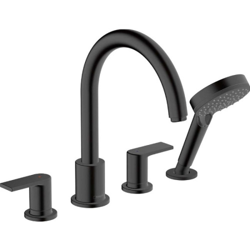 Смеситель Hansgrohe 71459670 на борт ванны черный матовый