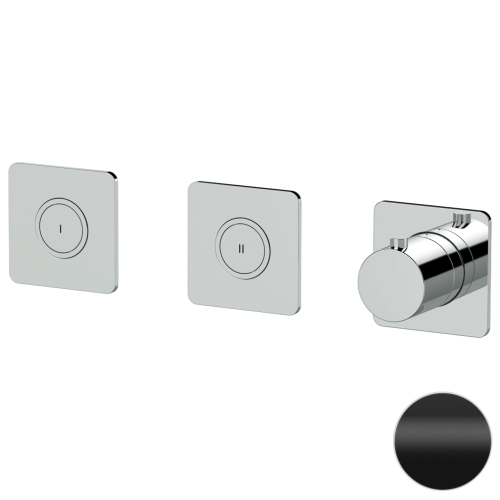 Смеситель для душа Remer X Style X99QD2PKBNO встраиваемый в стену черный с термостатом