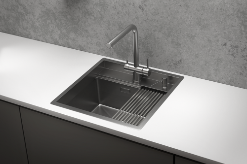Кухонная мойка Granula Kitchen Space 5051, СТАЛЬ САТИН 50x51 цвет сталь сатин