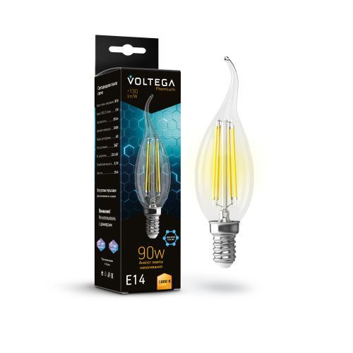 Лампочка светодиодная Voltega Candle wind 9W Graphene 7220