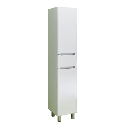 Шкаф-пенал RUNO Парма УТ000002867 35х35х160 напольный цвет белый