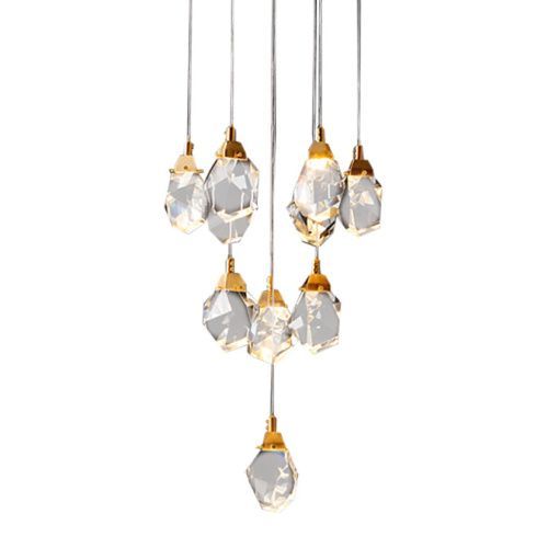 Светильник подвесной Delight Collection Crystal rock (Црыстал роцк) MD-020B-11 gold