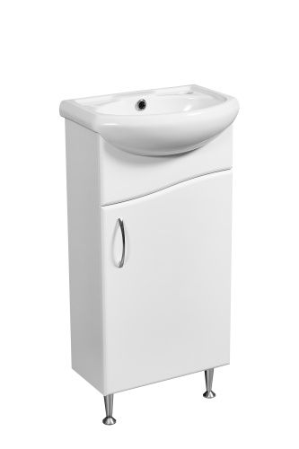 Тумба под раковину Stella Polar Волна SP-00000230 38х20х82 цвет белый