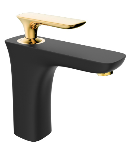 Смеситель для раковины AltroBagno Aperto AltroBagnoAperto0123NeOr на раковину черный/золото