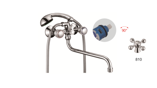 Смеситель для ванны D-Lin D146810 настенный хром