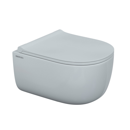 Унитаз подвесной Berges Ego rr 082111RR белый с сиденьем микролифт безободковый каскадный смыв