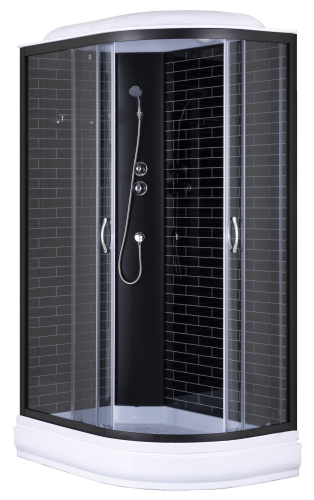 Душевая кабина Loranto CS-66120-20L GB 120 80х120 прямоугольная/асимметричная с крышей