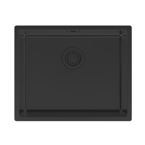 Мойка LASSAN 54 UNI, нерж. сталь, LA54-MBN, матовый черный NANO-PVD, 540х440мм, Paulmark