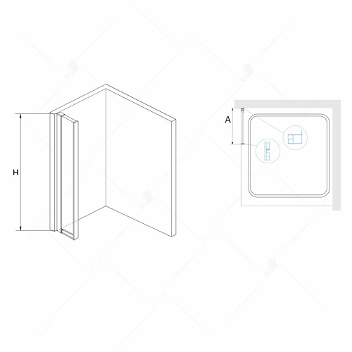 Боковая стенка RGW 03064130-11 30х195 стекло прозрачное профиль хром глянцевый Боковая стенка RGW 03064130-11 30х195 стекло прозрачное профиль хром глянцевый