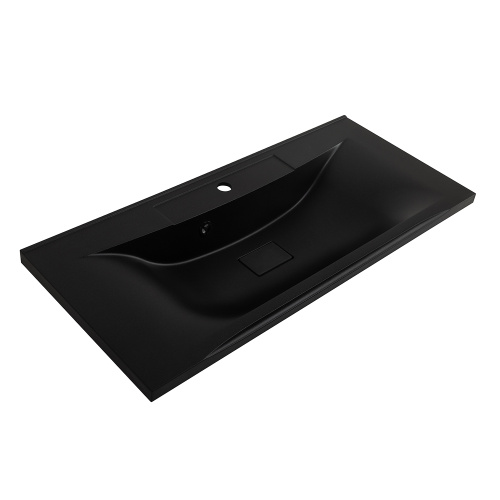 Раковина BelBagno  100 см BB1000/445-LV-ART-PR-NERO накладная цвет черный матовый