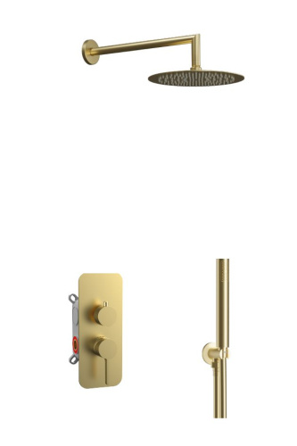 Душевая система AQG Urban Flow 19URFER23609 встраиваемая цвет золото матовое