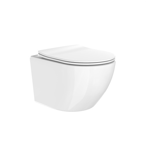 Унитаз подвесной Tokito Tatsumaki TOK-TATSUMAKI-TM белый с сиденьем микролифт безободковый смыв торнадо