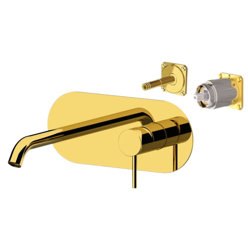 Смеситель для раковины Remer X Style X15KBDO встраиваемый в стену золото