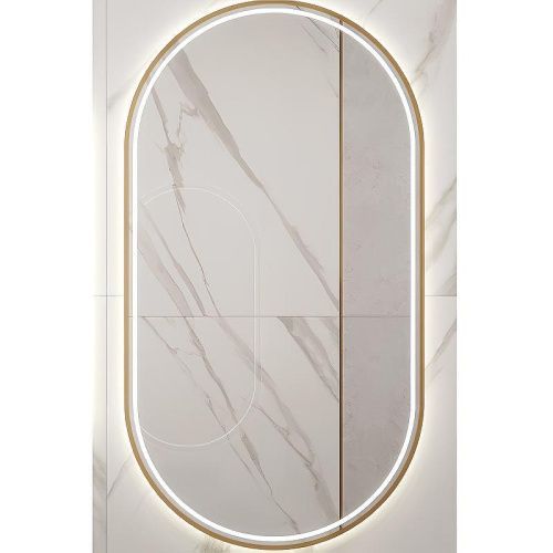 Зеркало в ванную Boheme 568-G 60х110 цвет золото