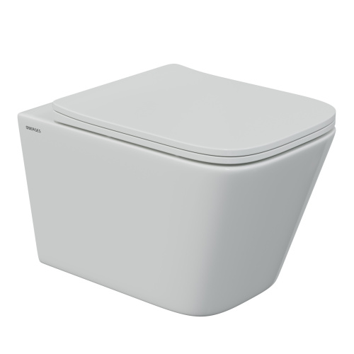 Унитаз подвесной Berges Floe s 82134 белый с сиденьем микролифт безободковый каскадный смыв