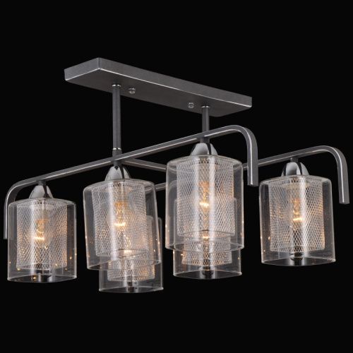 Люстра на штанге Natali Kovaltseva 75066 75066/6C STAIN SILVER