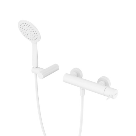 Смеситель Cezares LEAF LEAF-D-L-BIO настенный белый матовый