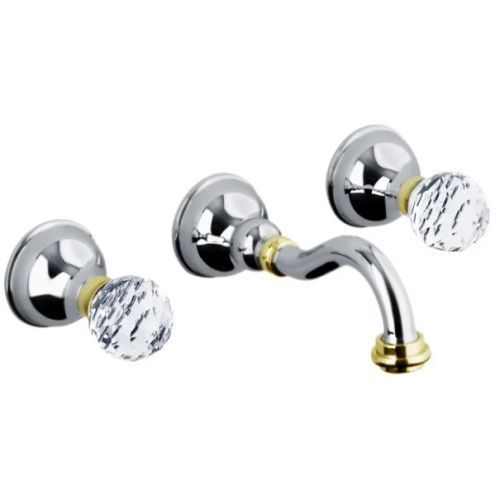 Смеситель для раковины Webert Karenina KA750404017 настенный хром/золото