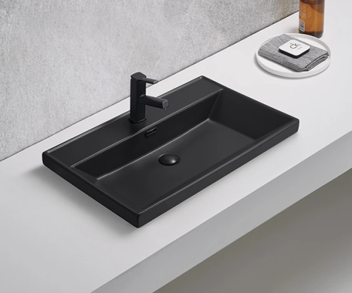 Раковина Gid Integrado 61 см Bm5560s (72205) встраиваемая цвет черный матовый