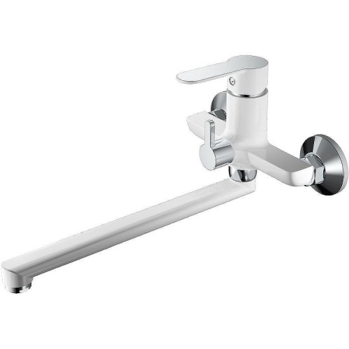 Cмеситель для ванны и душа Haiba HB22557-8 настенный белый/хром Cмеситель для ванны и душа Haiba HB22557-8 настенный белый/хром