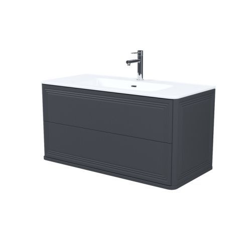 Тумба с раковиной IDDIS Oxford Neo OXN10D0i95K 101х47х50 подвесная цвет темно-серый