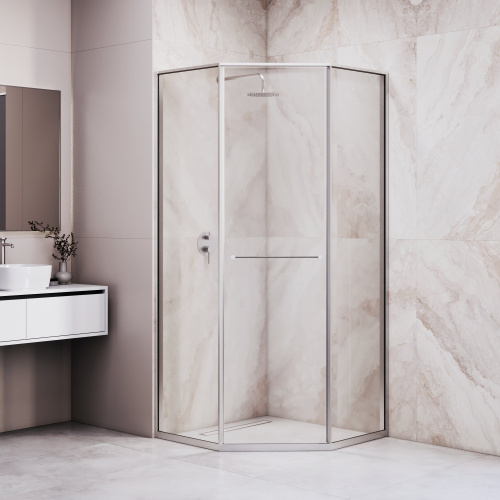 Душевой уголок RGW  33328299-11L 90x90 стекло прозрачное 8 мм