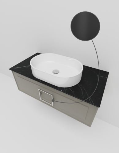 Тумба со столешницей La Fenice CUBO NFNC-01-CUB-C-100-3-GB 100х36х49 подвесная цвет бежевый