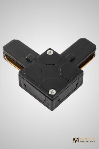Трековый однофазный L-образный соединитель AM Group Track (Трацк) AM175 BK