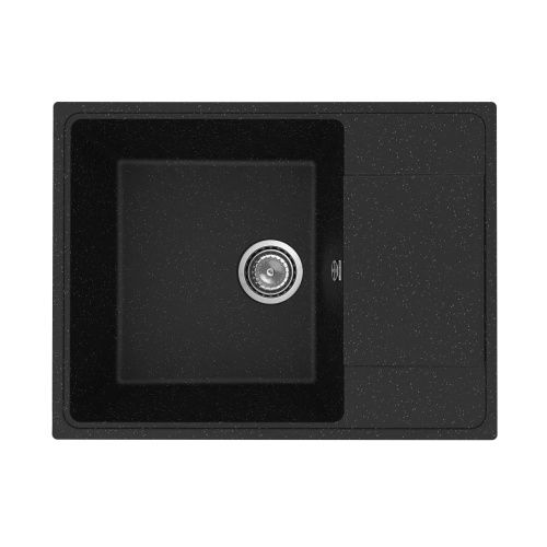Кухонная мойка Practik PR-M-650-004 65х50 цвет черный поверхность глянцевая