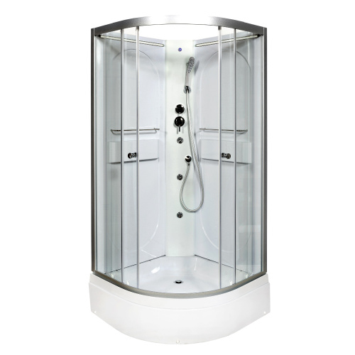 Душевая кабина AvaCan L510NLED+GM 100х100 четверть круга