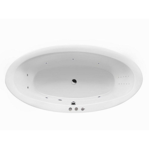 Ванна акриловая гидромассажная Excellent LUMINA WAEX.LUM19.SMARTNANO.CR 190х95 отдельностоящая овальная с каркасом