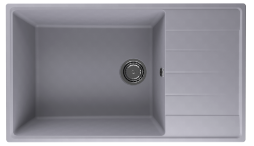 Кухонная мойка Ulgran Quartz Prima 860-05 86х50 цвет серый поверхность матовая