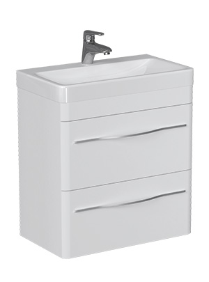 Тумба под раковину Velvex JILL tpJIL.60.2Y-233 59х34х60 подвесная цвет белый