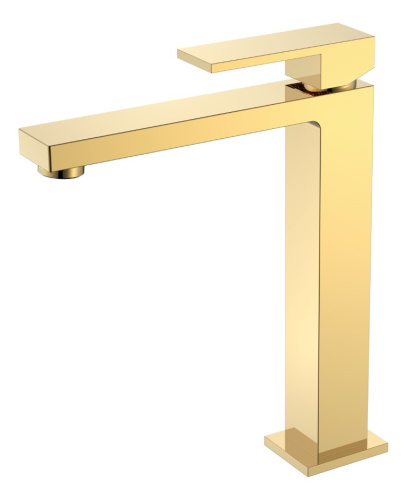 Смеситель Boheme Qubic 472-G на столешницу золото