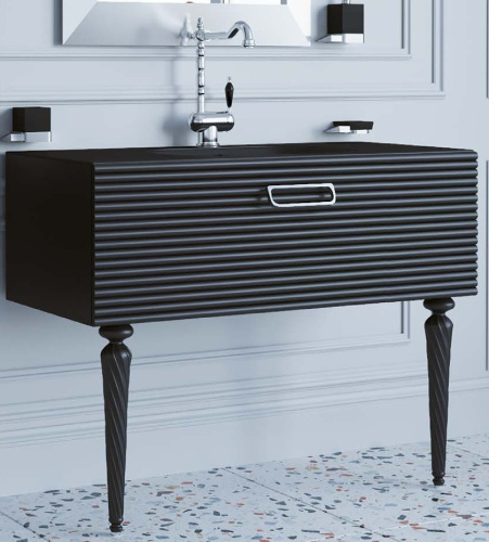 Тумба под раковину Armadi Art Vallessi Avantgarde 842-100-BCR 100х46х38 напольная цвет черный