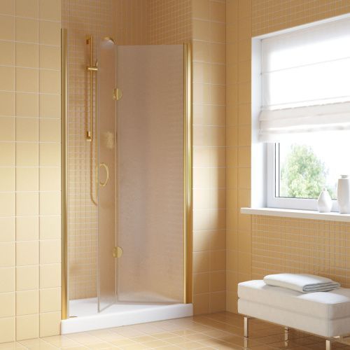 Душевая дверь Vegas-Glass GPS LUX GPS LUX 85 09 02 R 85х200 стекло рифленое профиль золото