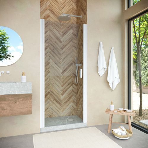 Душевая дверь Vegas-Glass EP NOVO EP NOVO 60 01 crystalvision 60х190 стекло прозрачное профиль белый