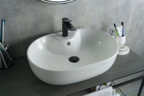 Раковина Gid Lago 59 см 51127 накладная цвет белый