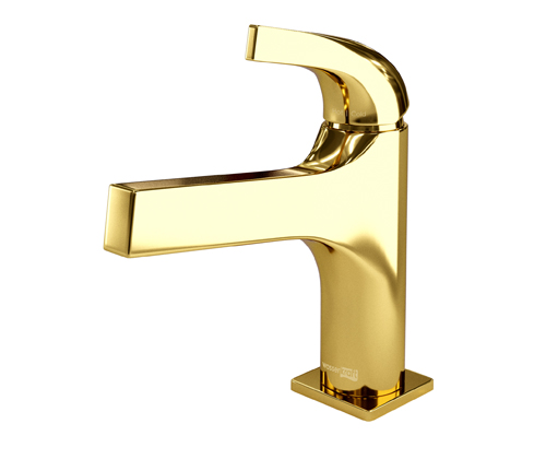 Смеситель WasserKRAFT Sauer 7100 7103 на раковину золото